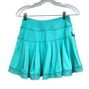 X by Gottex Womens Skort Stretch Golf Tennis‎ Waist Pleated Hem Teal Green Sz S